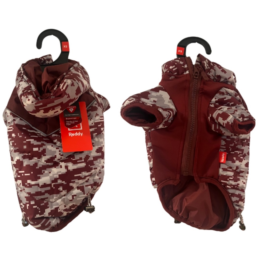 Reddy PrimaLoft Warmest Burgundy Dog Puffer Jacket
